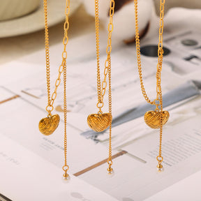Heart-Shaped Necklace with Pearl